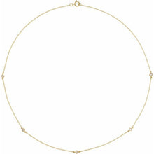 Load image into Gallery viewer, 14K 1/4 CTW Diamond 5-Station Necklace
