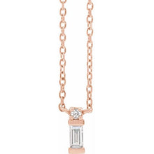 Load image into Gallery viewer, 14K Gold .07 CTW Diamond Bar Necklace
